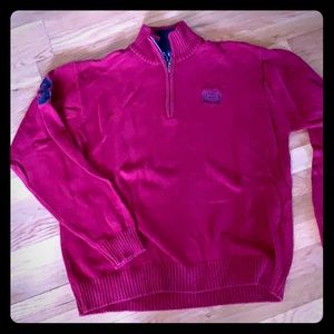 Zip front turtleneck sweater